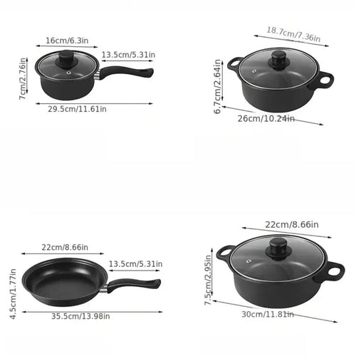 12 Piece Non Stick Maifan Stone Cookware Set U725