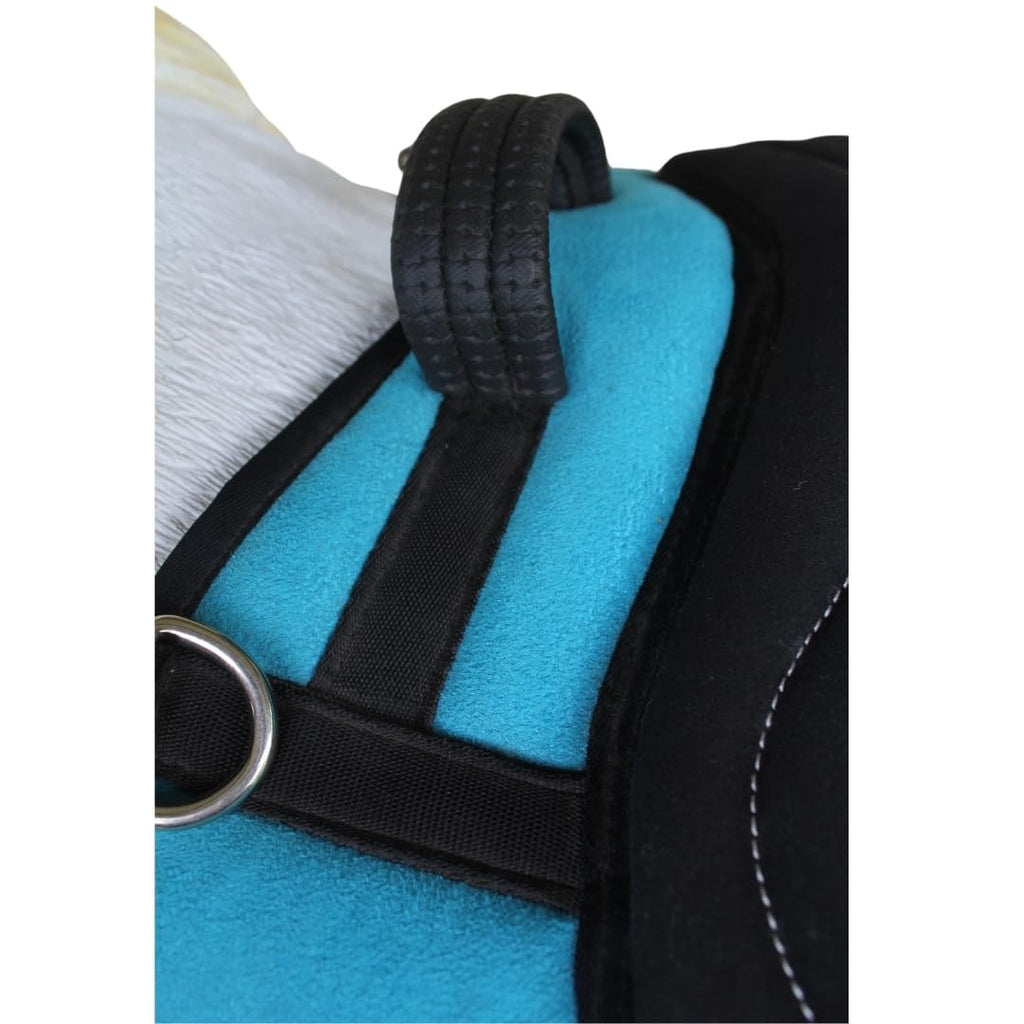 Turquoise Fleece Padded Bareback Pad with Cinch D999