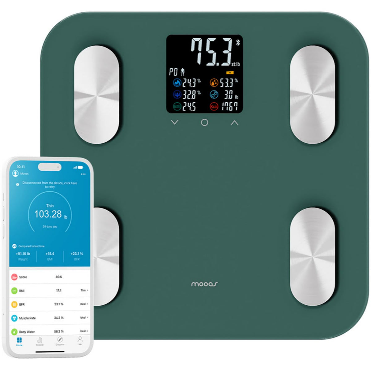 Green Bluetooth Body Weight Smart Scale R496876