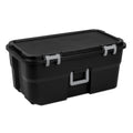 22 Gallon Black Lockable Rolling Storage Footlocker T872