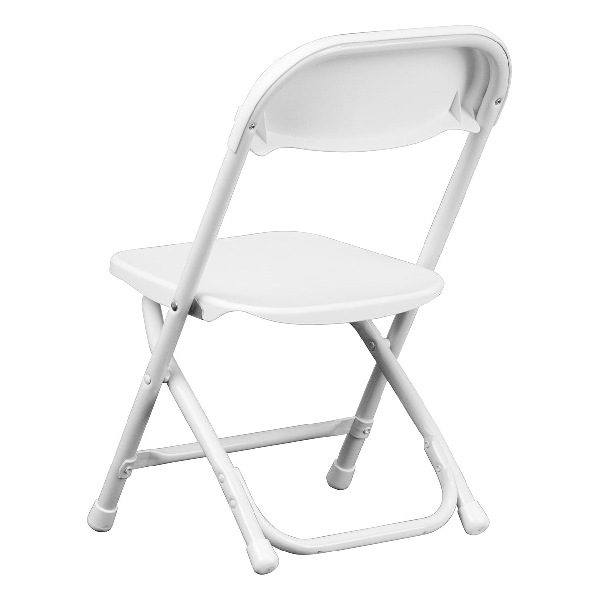 White Kids Plastic Folding Chairs Set of 10 L3817
