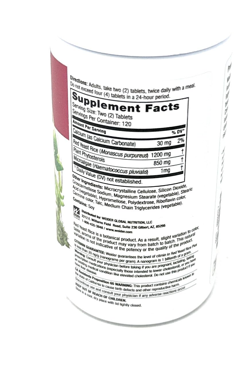 Red Yeast Rice 1200 mg 240 Tablets S42030