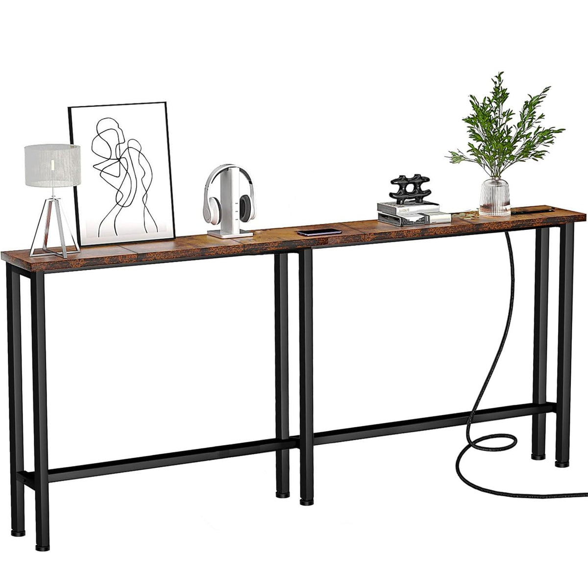 78" Narrow Console Sofa Table with Power Outlets & 2 USB Ports N953086