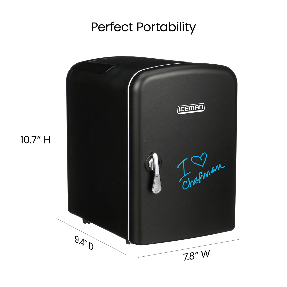 Portable 4 Liter Mini Fridge, Cools & Heats, Black E30849