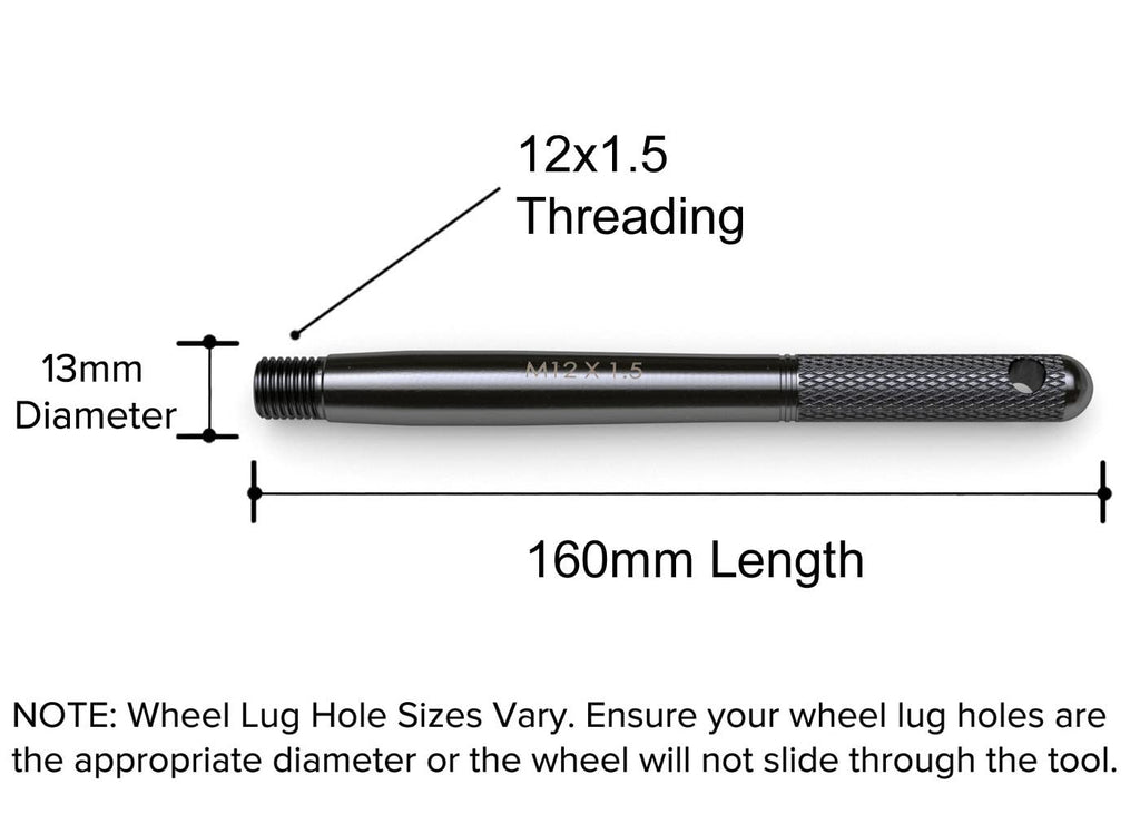 Wheel Hanger M12x1.5 160mm Black Pack of 2 D4545