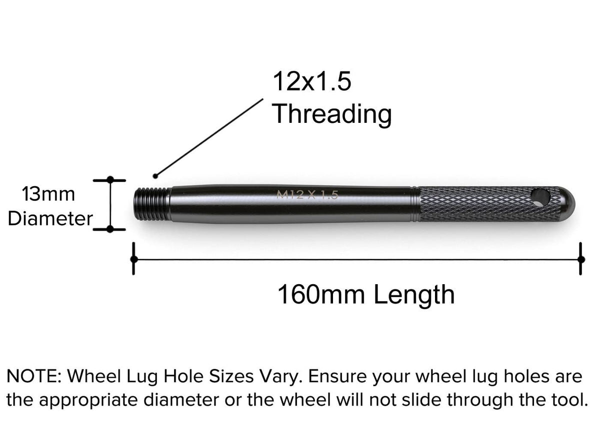 Wheel Hanger M12x1.5 160mm Black Pack of 2 D4545