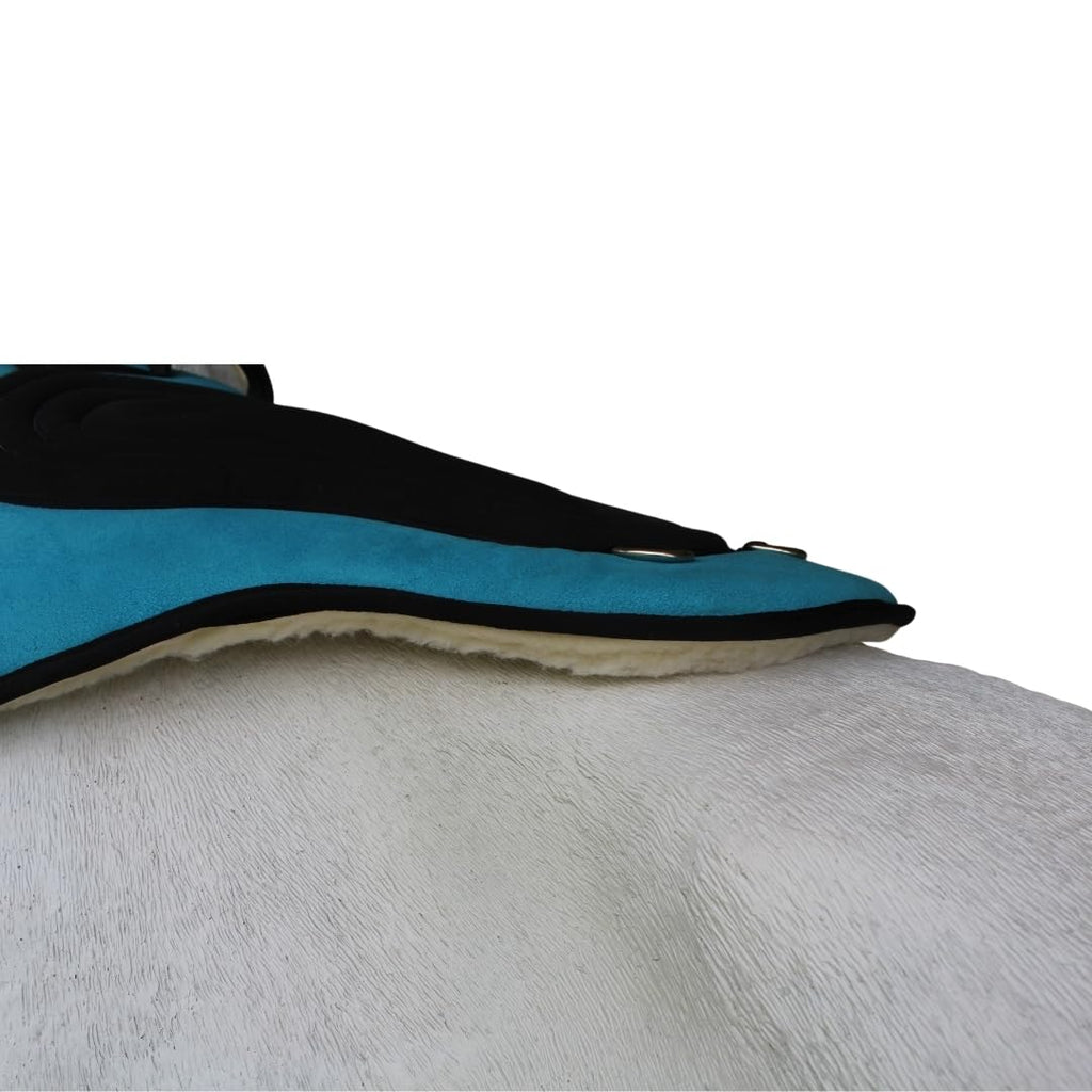 Turquoise Fleece Padded Bareback Pad with Cinch D999