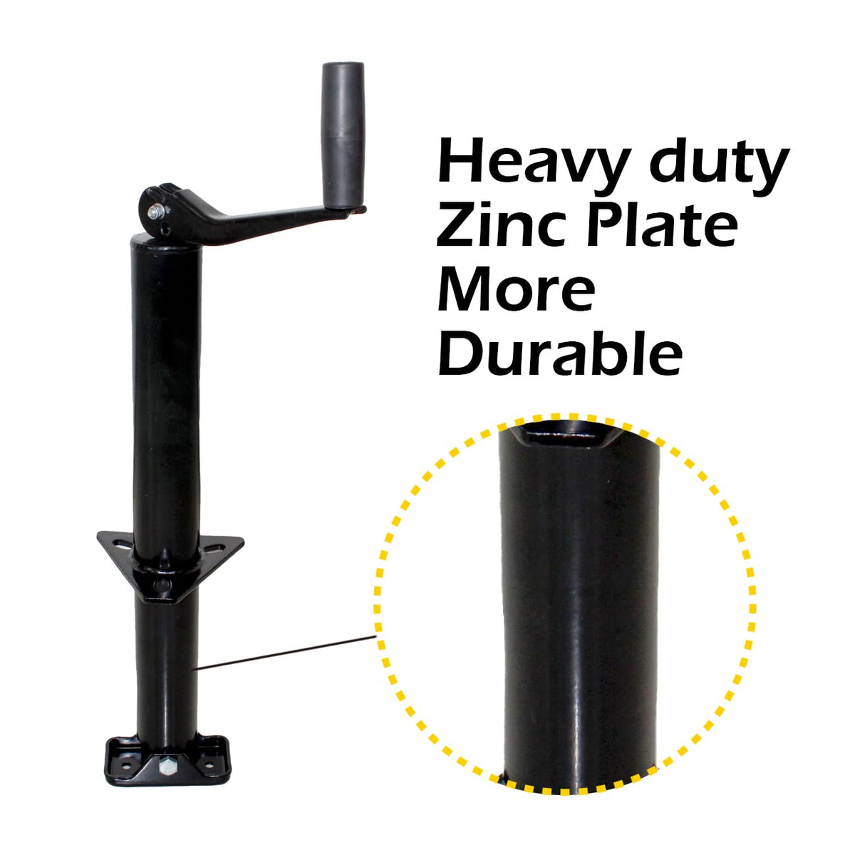 14" A-Frame Trailer Jack with Top Wind 2000 lbs. Capacity W60097