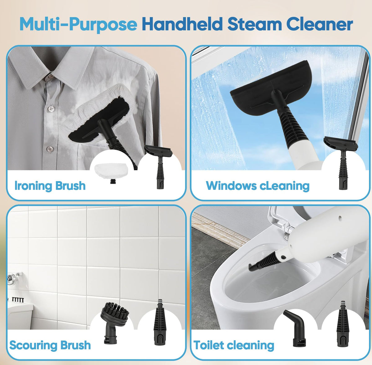 Multi-Functional Steam Mop with 2 Steam Level D376183