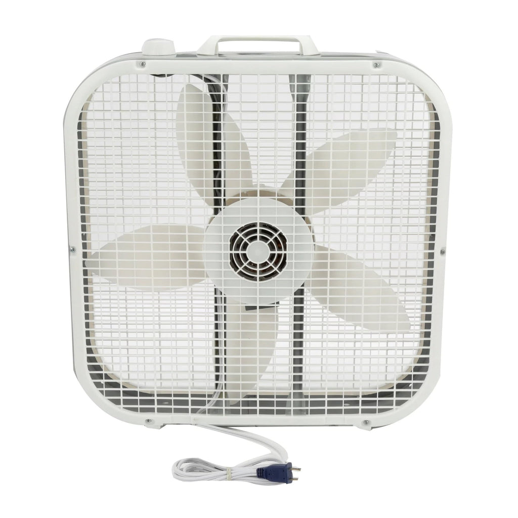 20" Classic Box Fan, 3 Speeds, White E46898