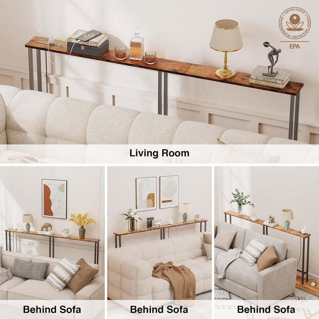 78" Narrow Console Sofa Table with Power Outlets & 2 USB Ports N953086