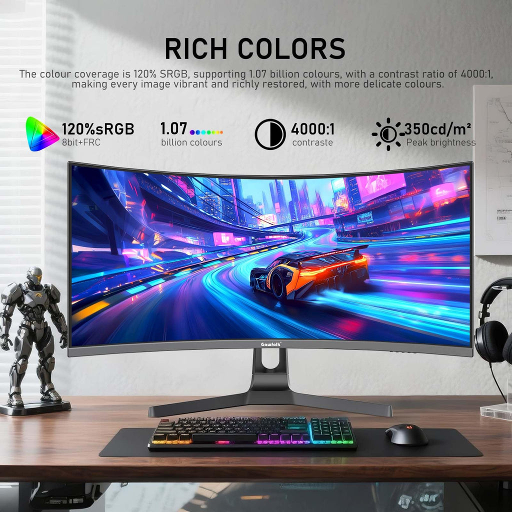 34 Inch Ultrawide Curved 200Hz Gaming Monitor P743