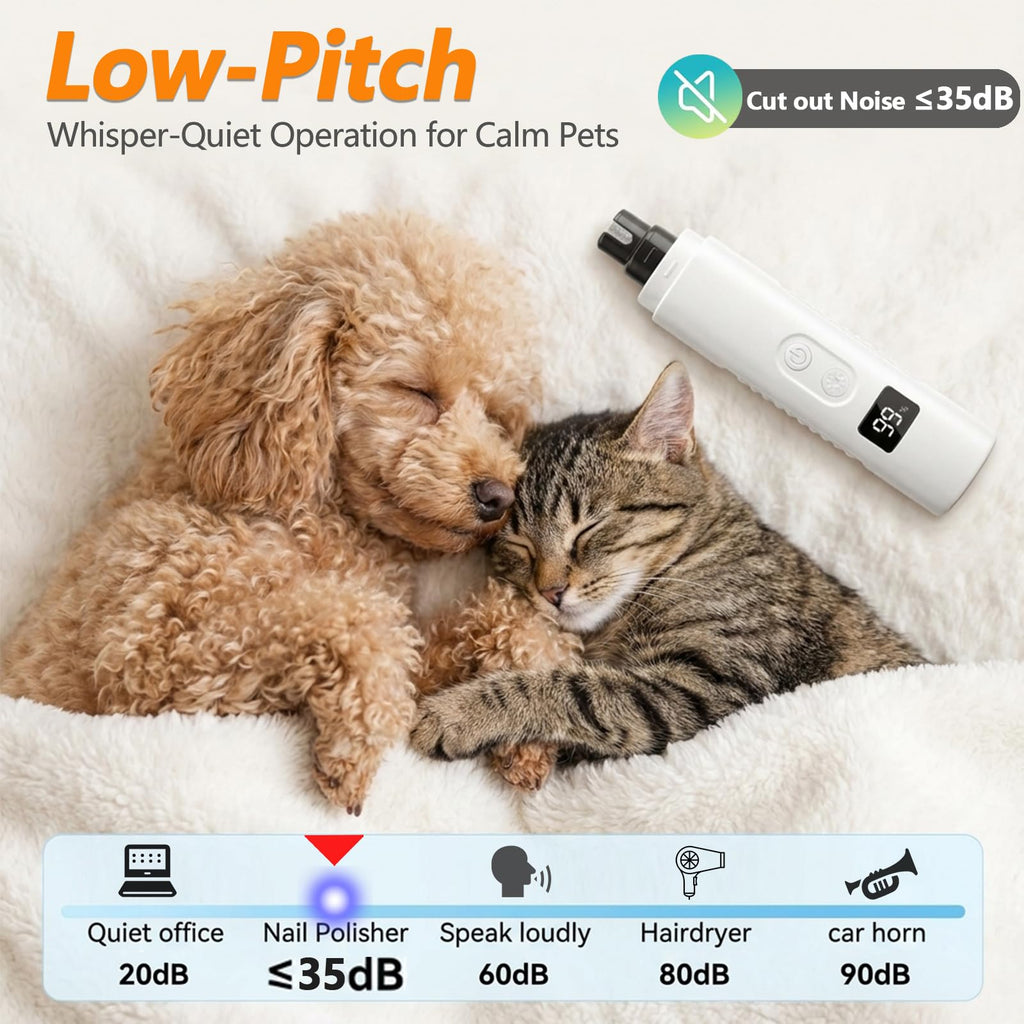 Dog Nail Grinder, 3-Speed Ultra Quiet with LED Light M142