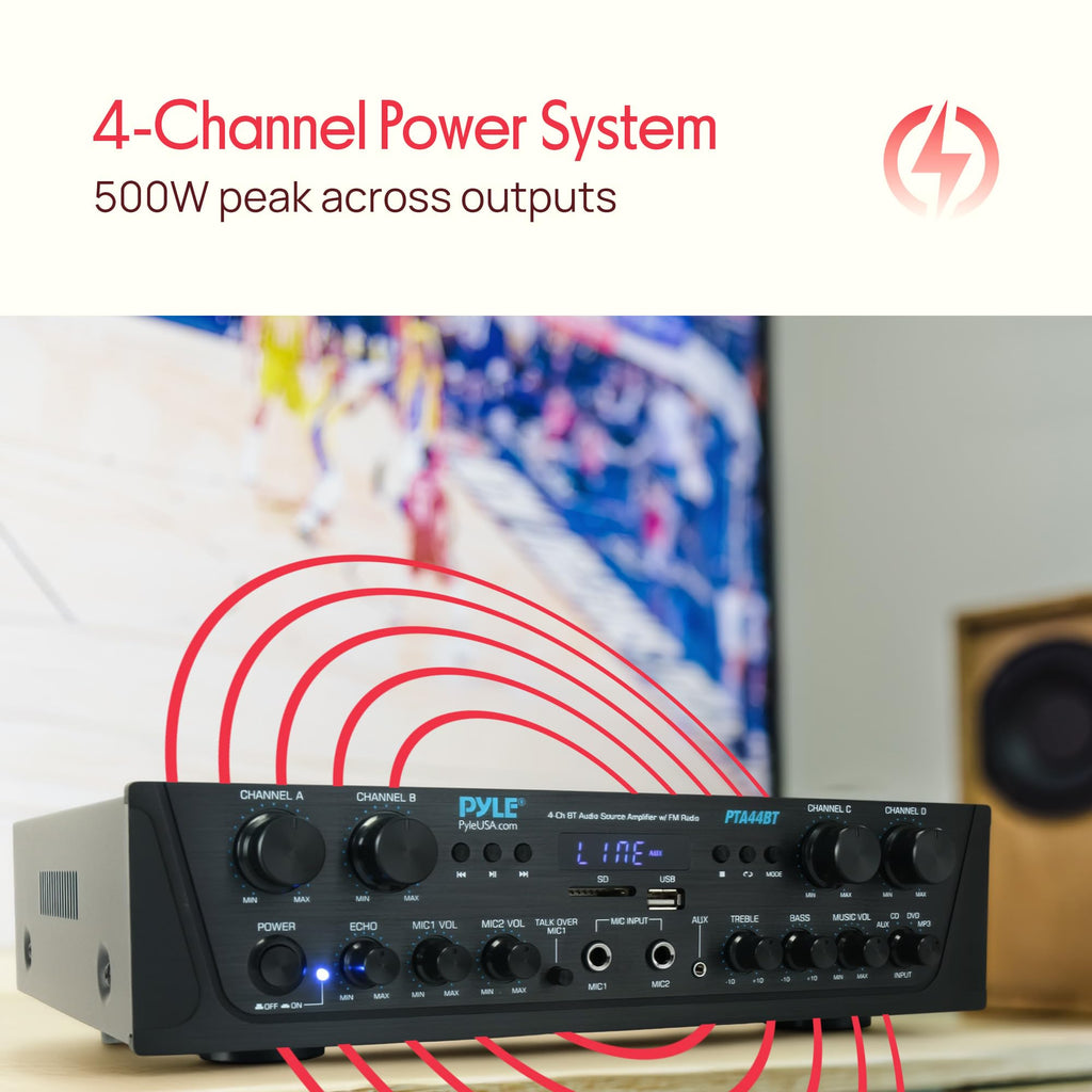4-Channel Audio Amplifier with Bluetooth S617