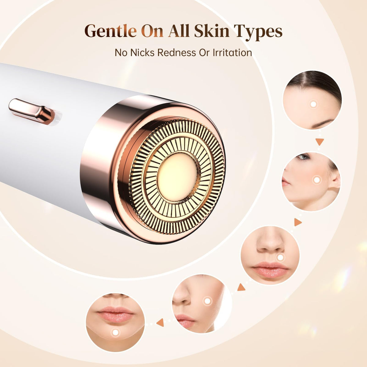2-in-1 Facial Hair Removal Epilator with LED Light G221059