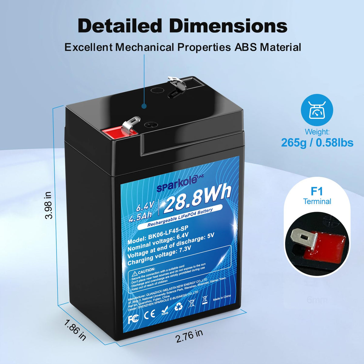 4.5Ah LiFePO4 Battery 2 Pack A369