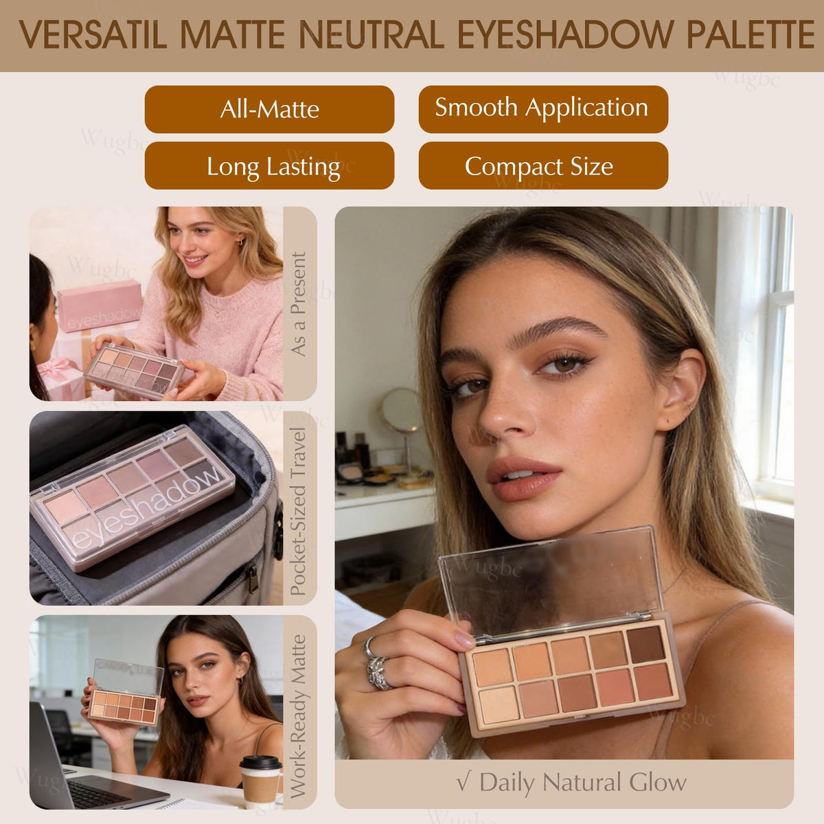 10 Colors Matte Neutral Eyeshadow Palette T942249