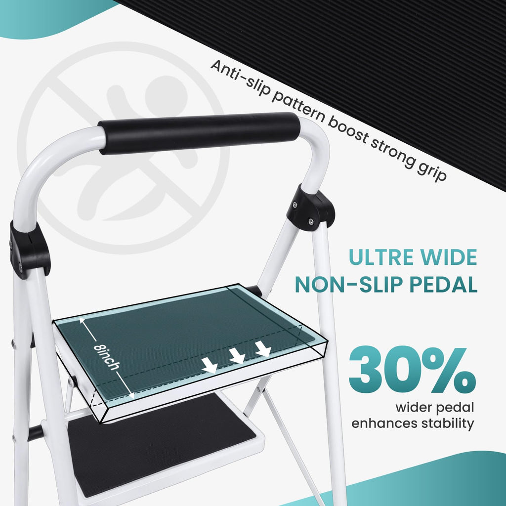 4 Step Foldable Step Stool with Anti-Slip Pedal M211