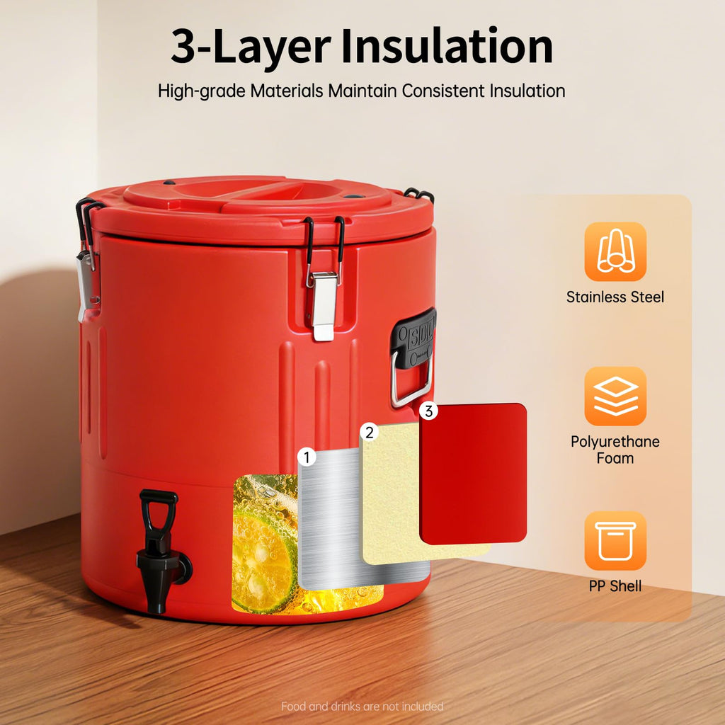 40L Stainless Steel Insulated Drink Dispenser with Faucet N868
