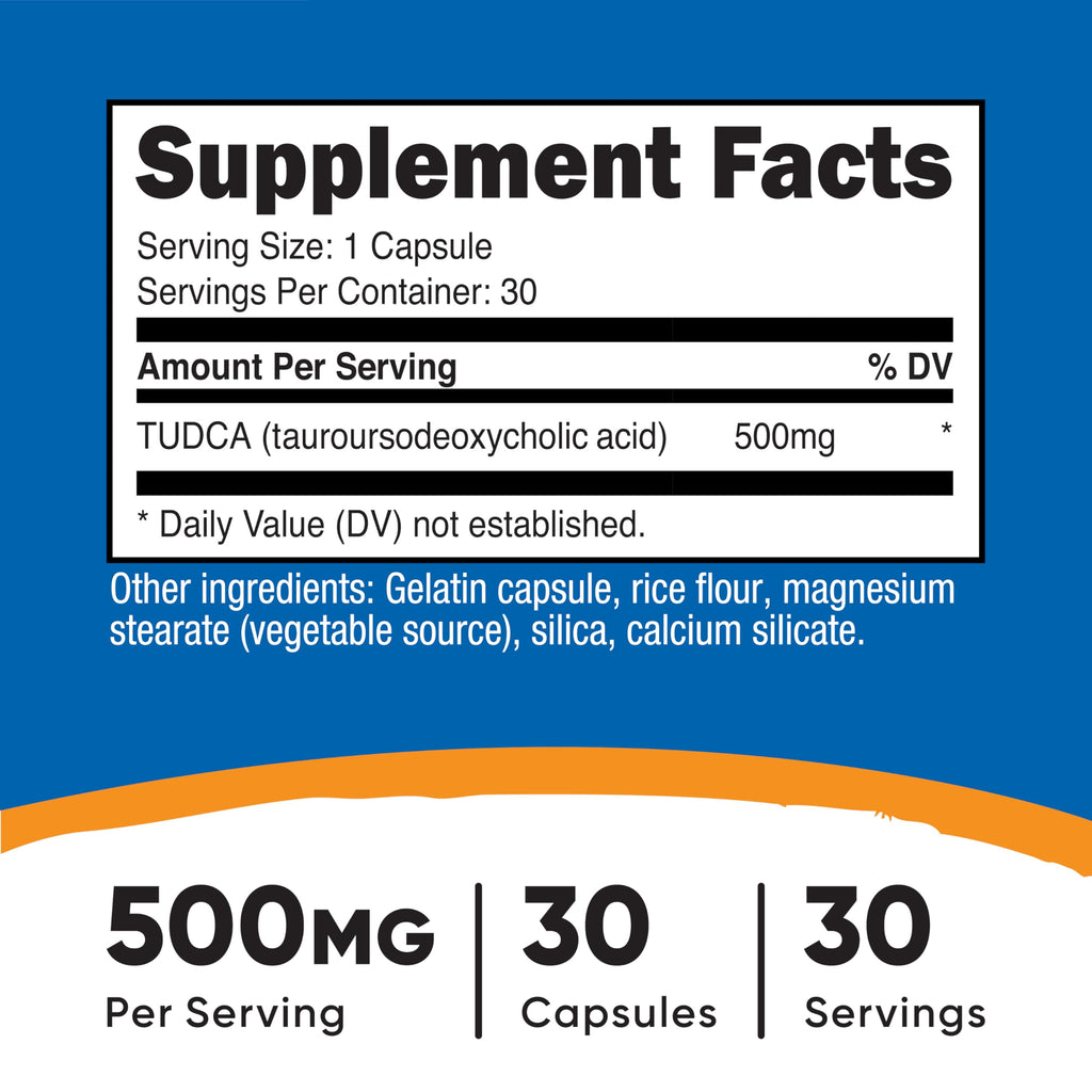 Tudca 500mg 30 Capsules Gluten Free N238