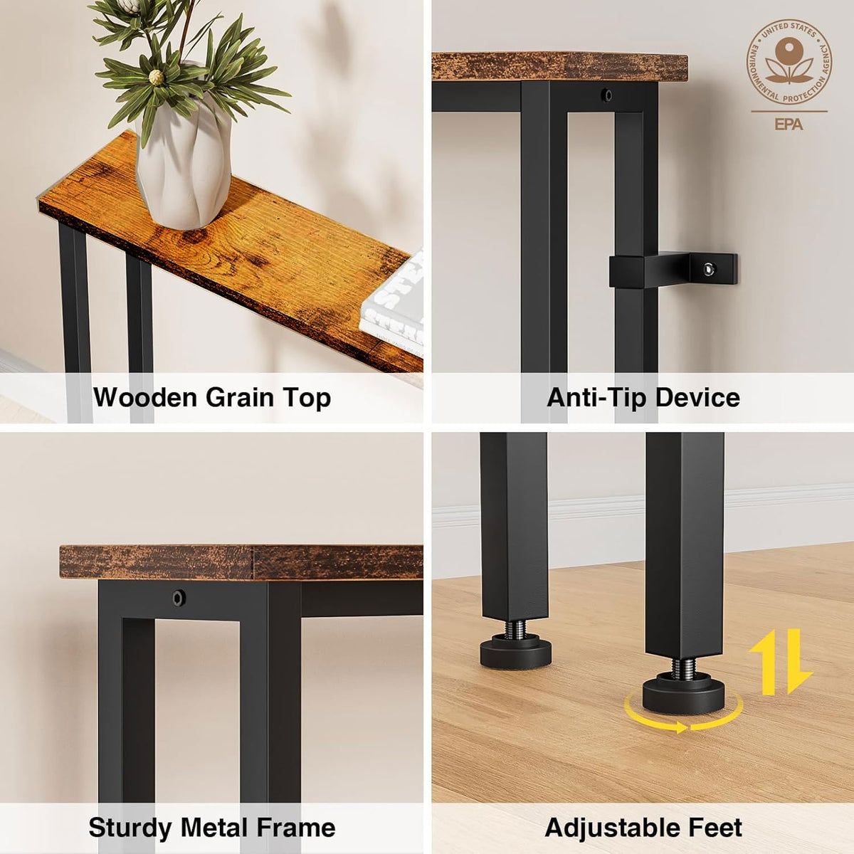 78" Narrow Console Sofa Table with Power Outlets & 2 USB Ports N953086