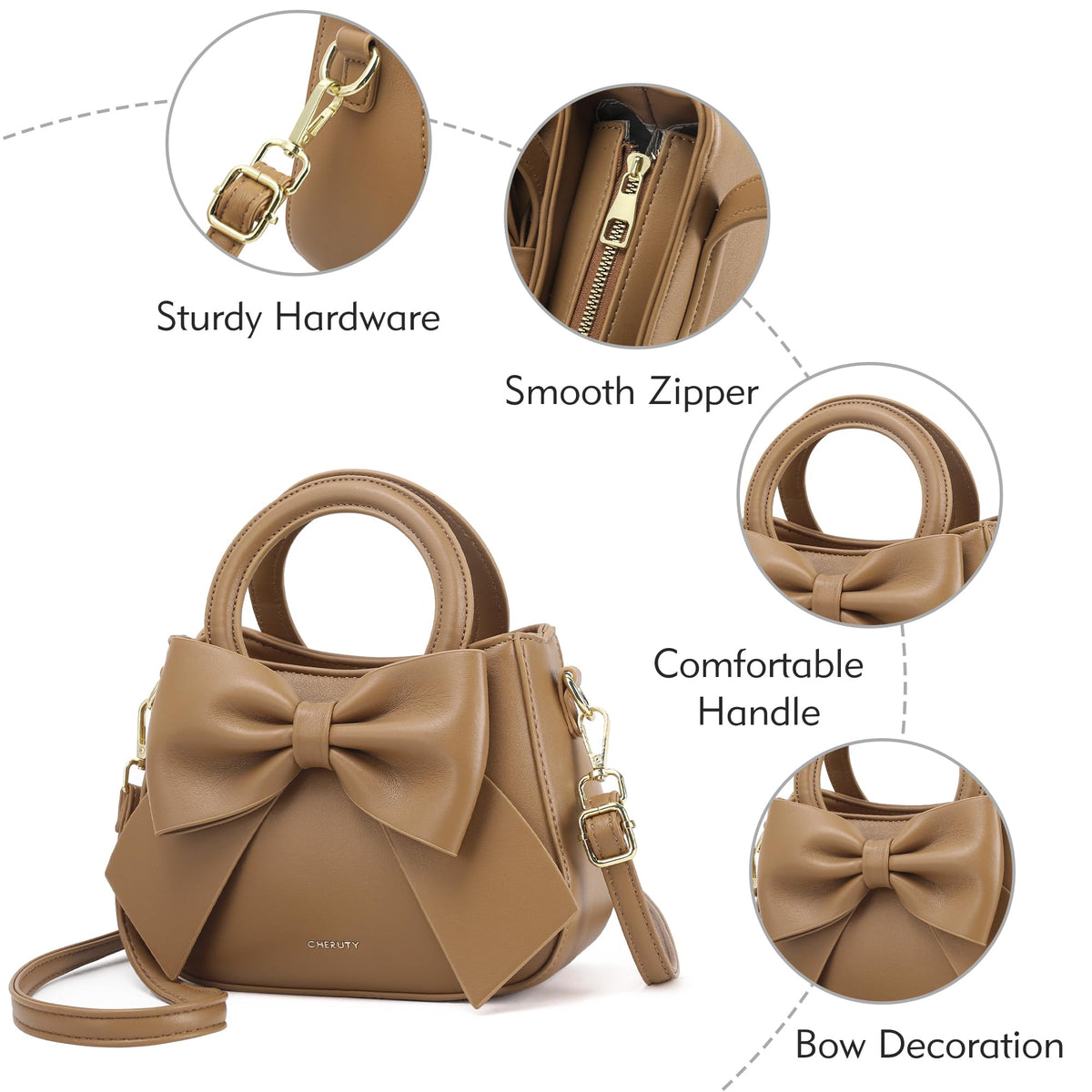 Vegan Leather Crossbody Bag with Top Carry Handle P243