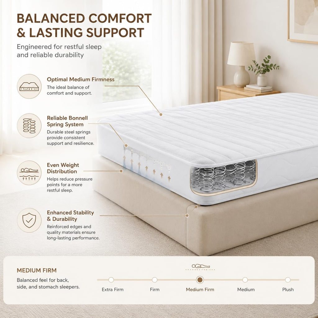 5 Inch Twin Size Bonnell Spring Mattress A2707