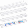 4-Pack Clear Acrylic Mahjong Racks with Pushers 19.7" I779
