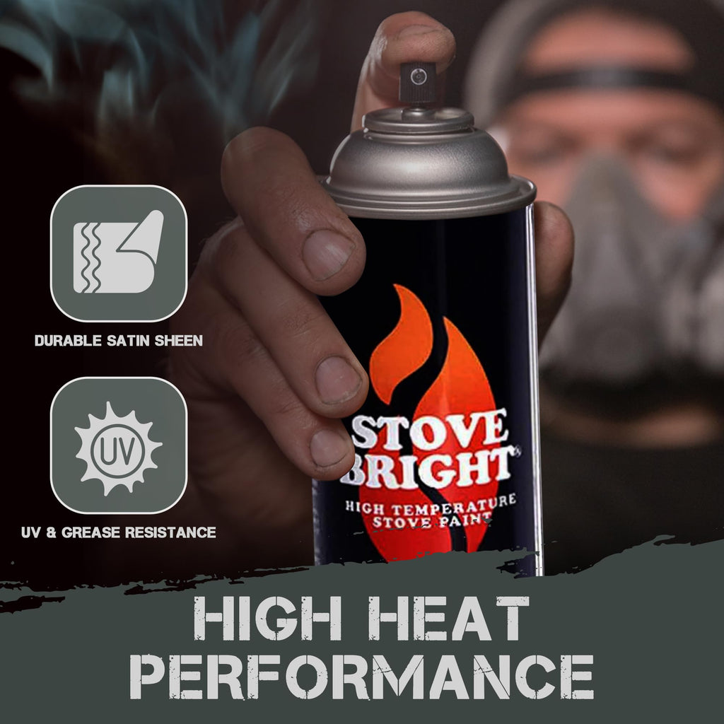 High Heat Resistant Satin Charcoal Black Spray Paint 12oz Can Q829