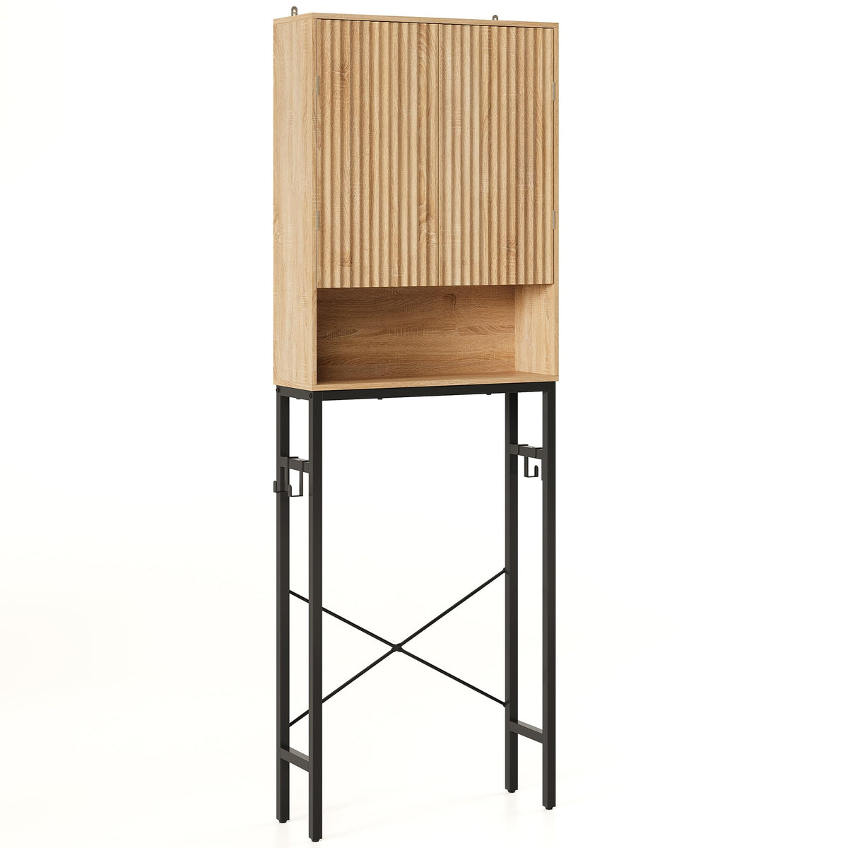 Freestanding Tall Wood Over The Toilet Storage Cabinet D291