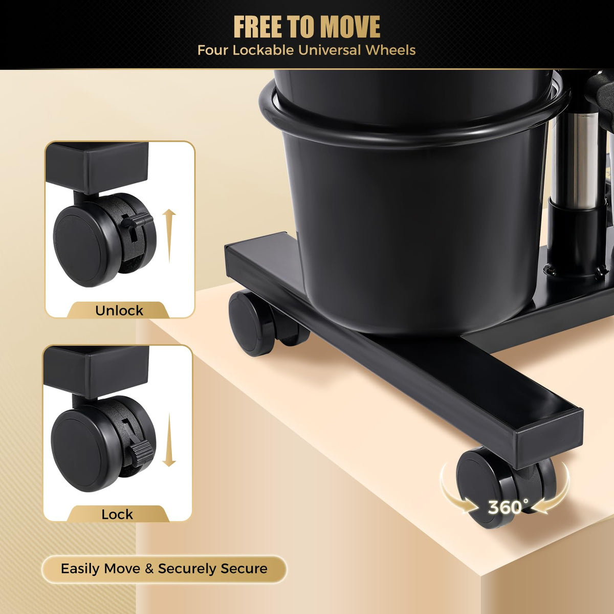 Portable Shampoo Bowl with 2 Buckets, Electric Pump, Drain Hose, 4 Wheels I49180