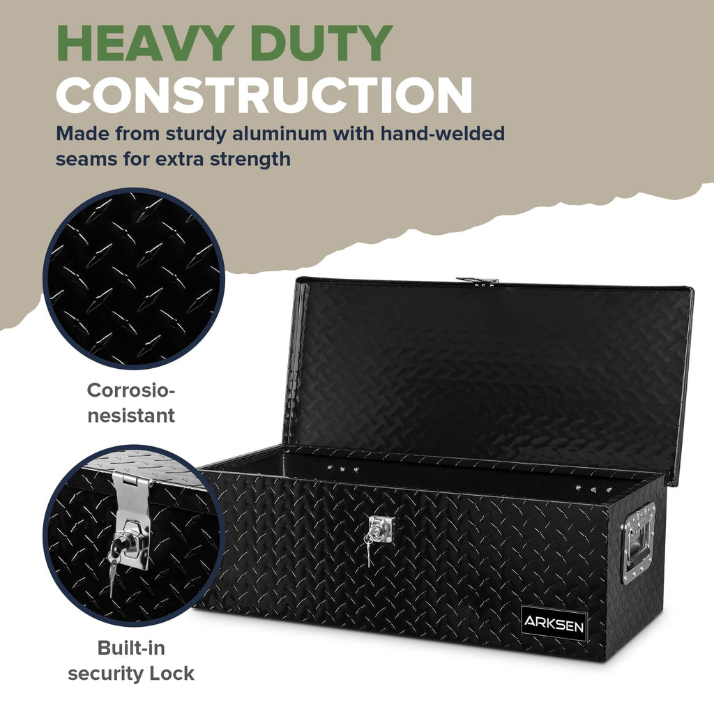 30" x 13" x 10" Black Truck Bed Tool Box O968312