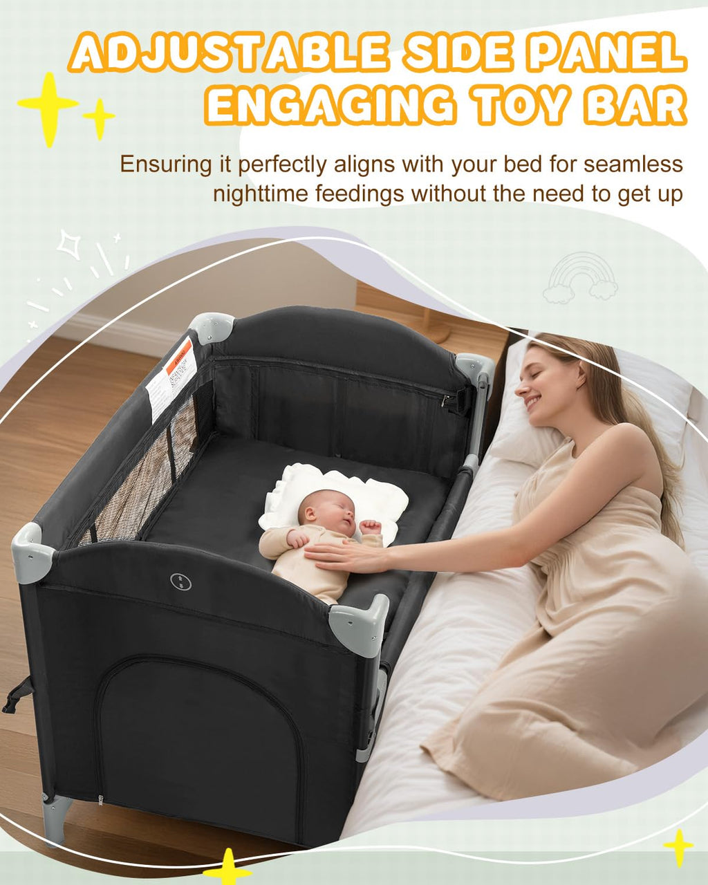 5 in 1 Bedside Bassinet P8306