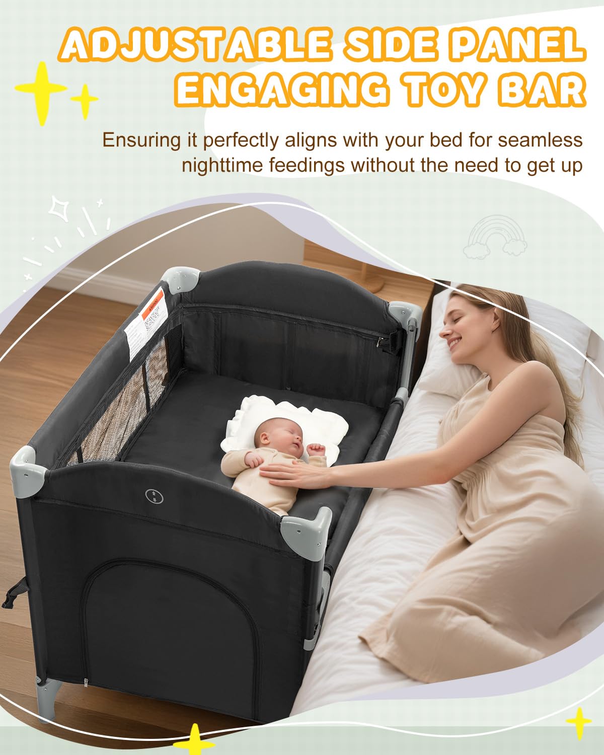 5 in 1 Bedside Bassinet P8306