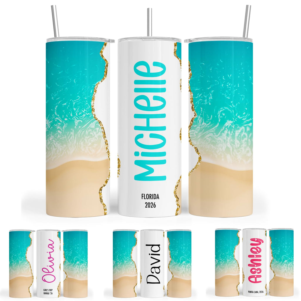 20 oz Custom Skinny Tumbler with Lid & Straw B728327