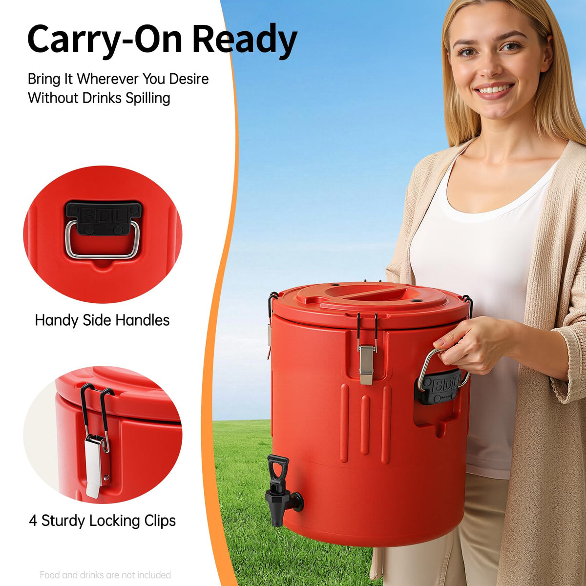 40L Stainless Steel Insulated Drink Dispenser with Faucet N868