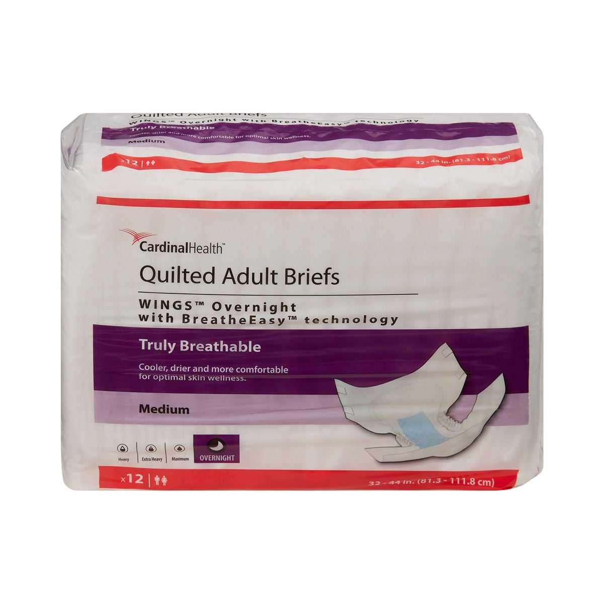 Medium Disposable Overnight Unisex Adult Incontinence Brief E490