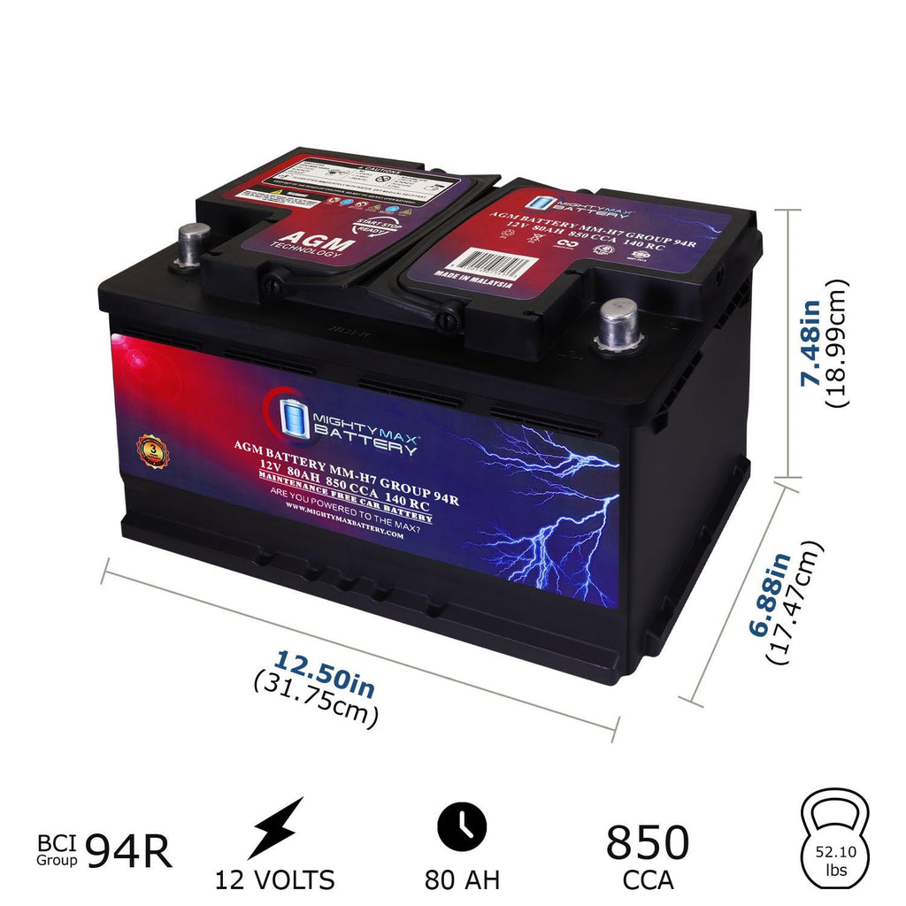 12V 80AH 850 CCA Replacement Battery K40444