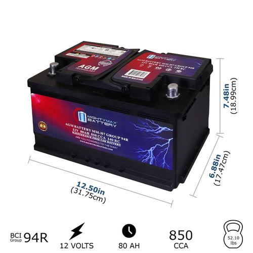 12V 80AH 850 CCA Replacement Battery K40444