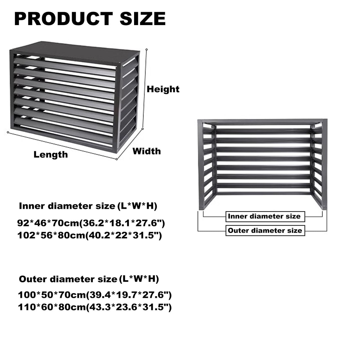 Aluminum 4-Panel AC Condenser Fence A488
