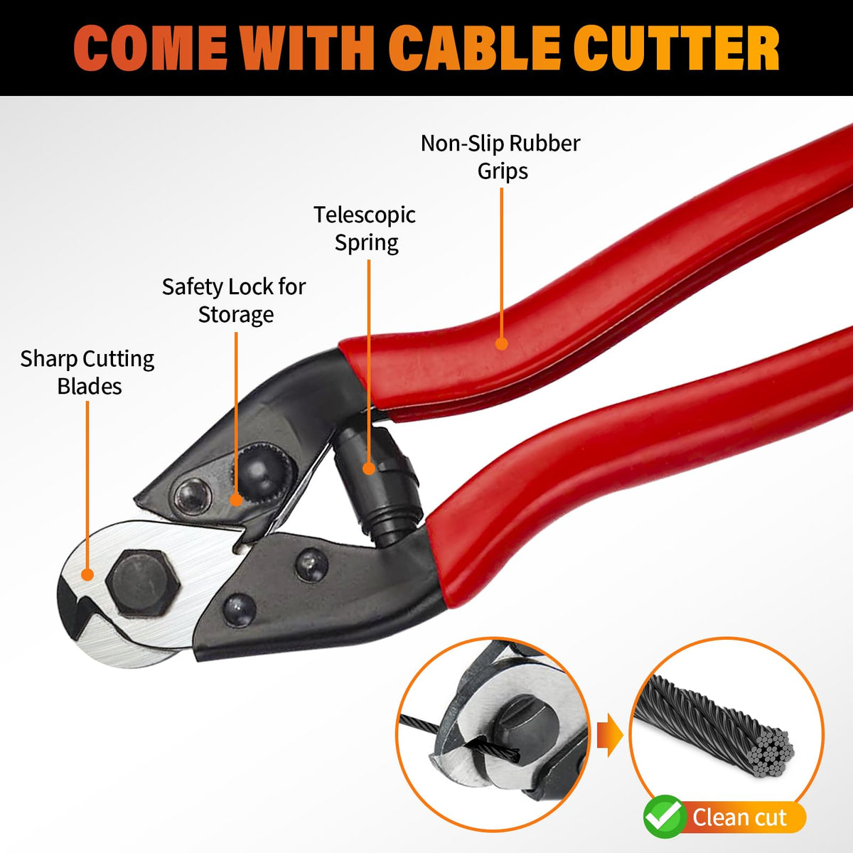 Black 1000FT 1/8" T316 Stainless Steel Cable N275