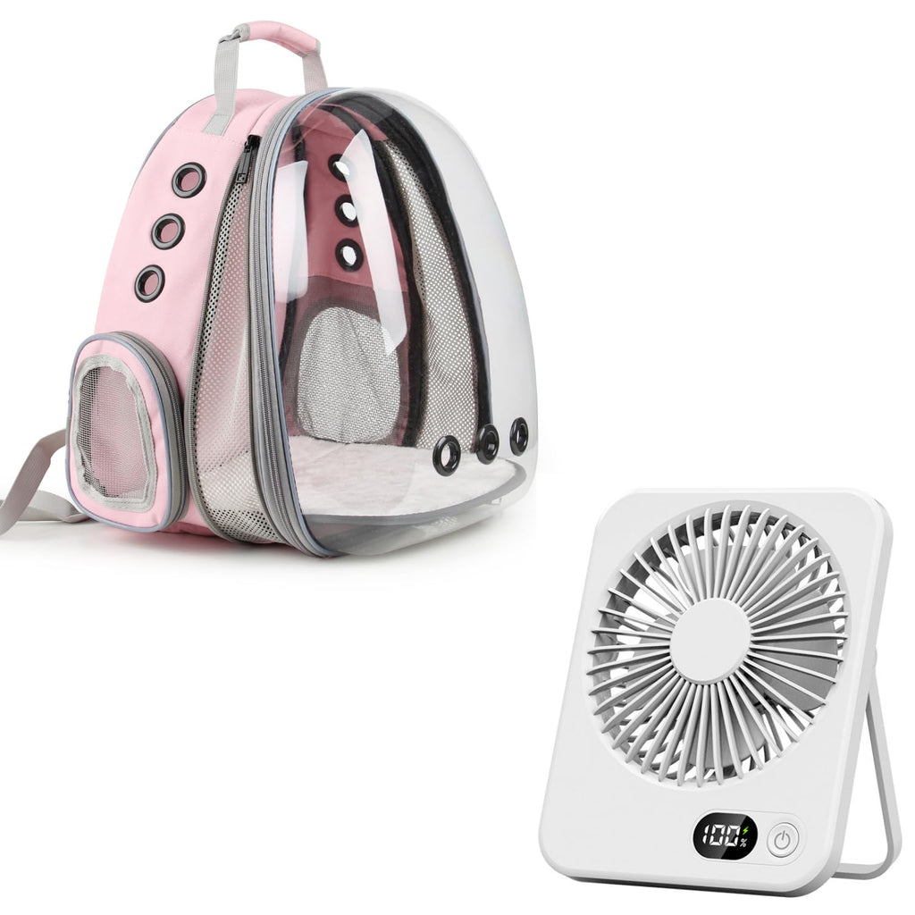 Expandable Cat Backpack with Mini Fan B390204