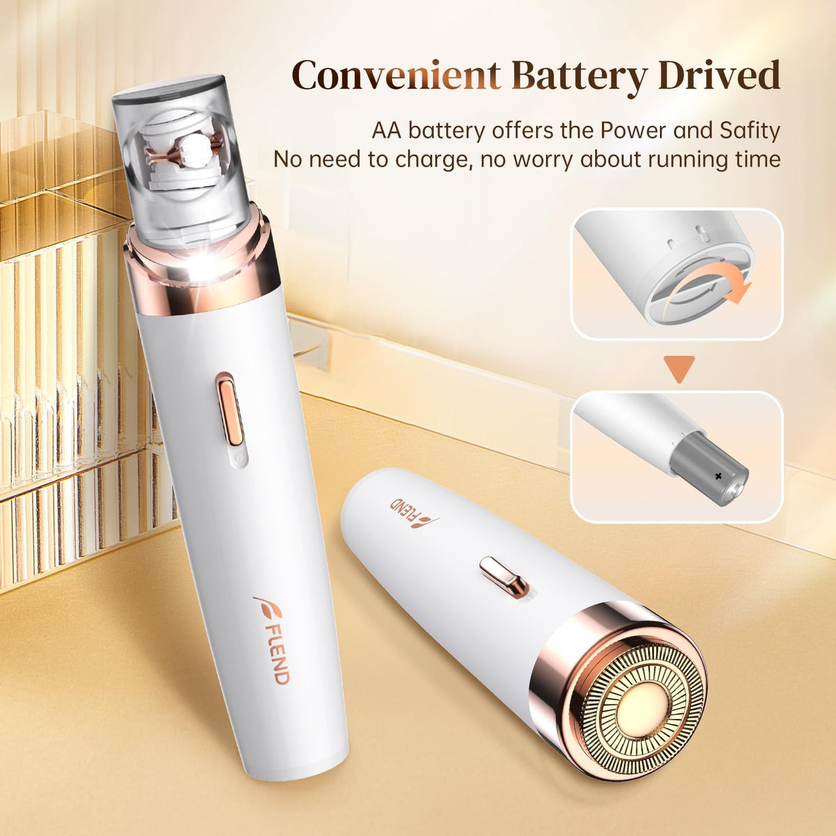 2-in-1 Facial Hair Removal Epilator with LED Light G221059