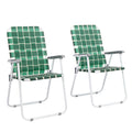 Webbed Folding Chairs Set of 2 Z36743