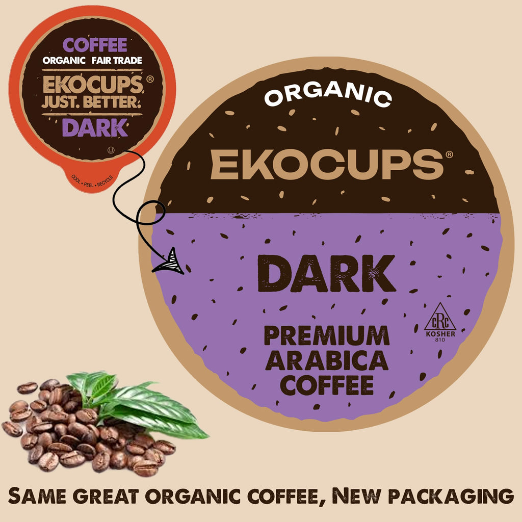 Organic Dark Roast Coffee Pods, 40 Recyclable Capsules E939