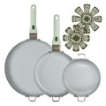 7 Piece Ceramic Nonstick Cookware Set J704
