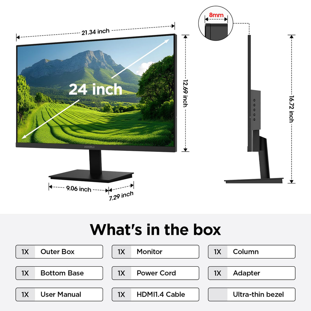 24-inch FHD 100Hz VA Computer Monitor U7237