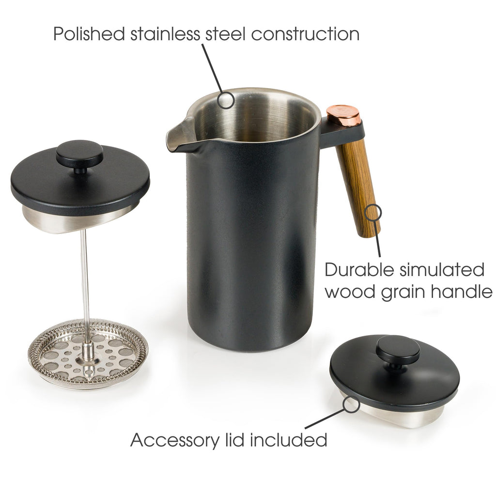 Double-Wall French Press & Carafe, Stainless Steel I199