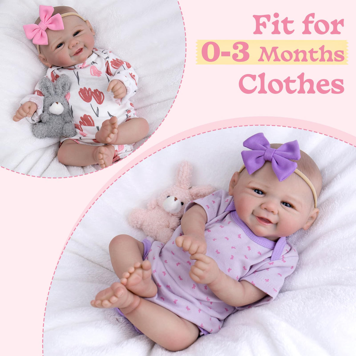 Realistic Reborn Baby Dolls with Flexible Limbs E5705