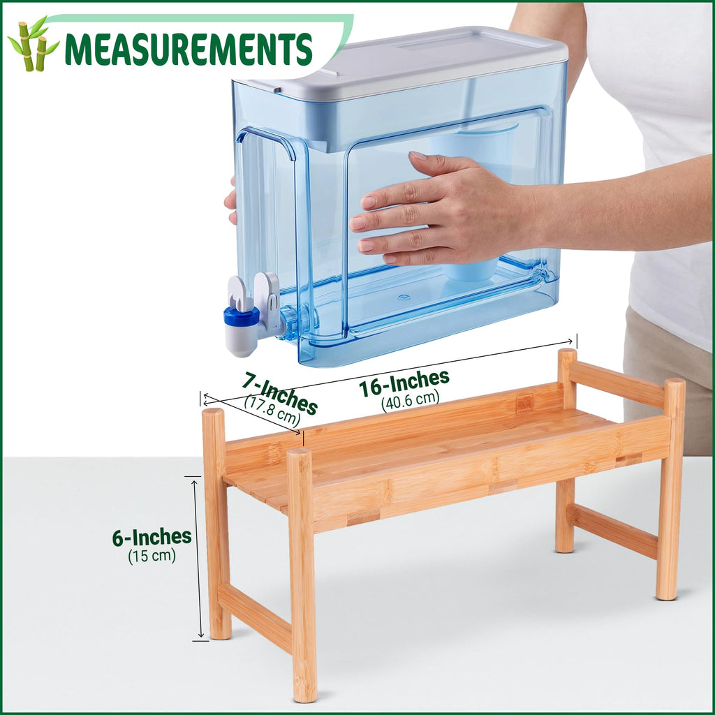 Bamboo Water Dispenser Stand M376957